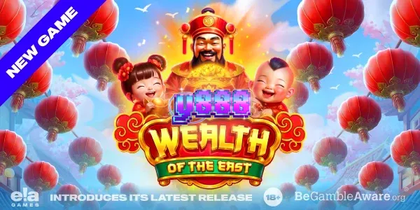 Tampilan visual slot Wealth of the East dengan tema festival timur